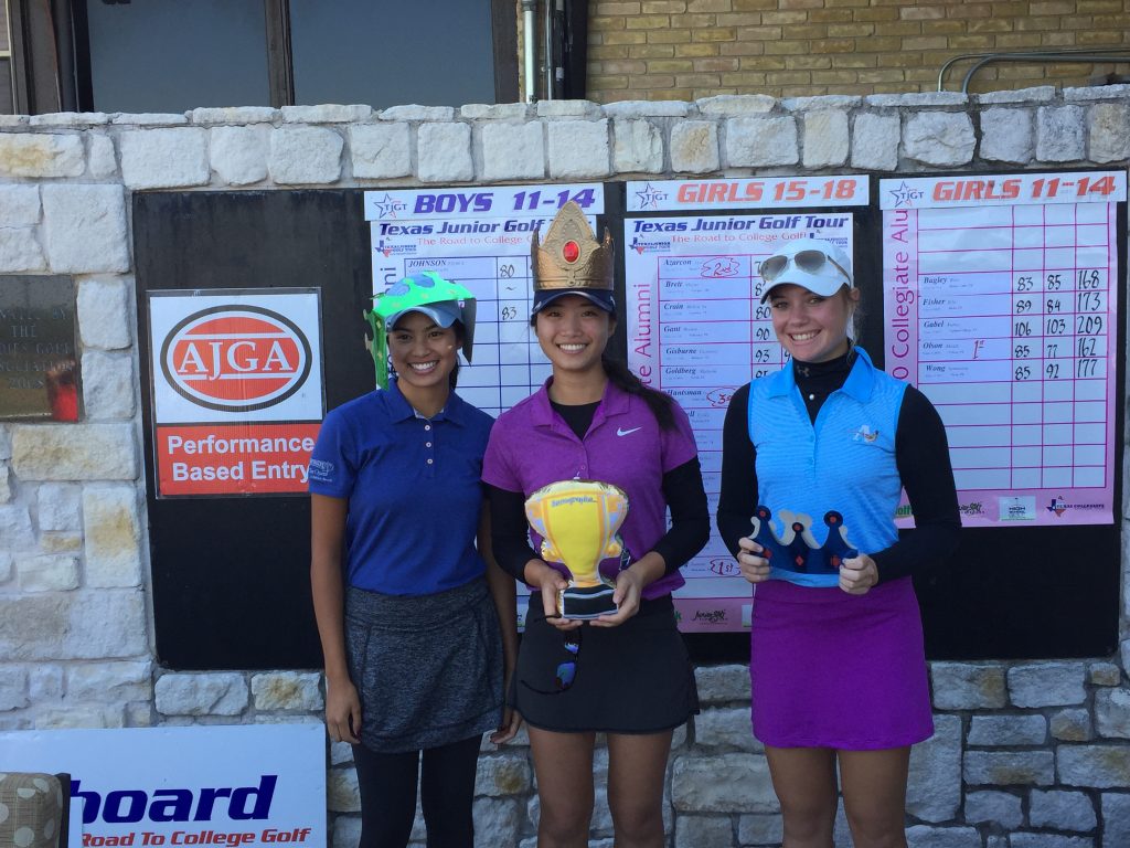 The Girls 15-18 Division winners. 1st - Jasmine Zhang; 2nd - Aysis Azarcon; 3rd Isabel Huntsman 
