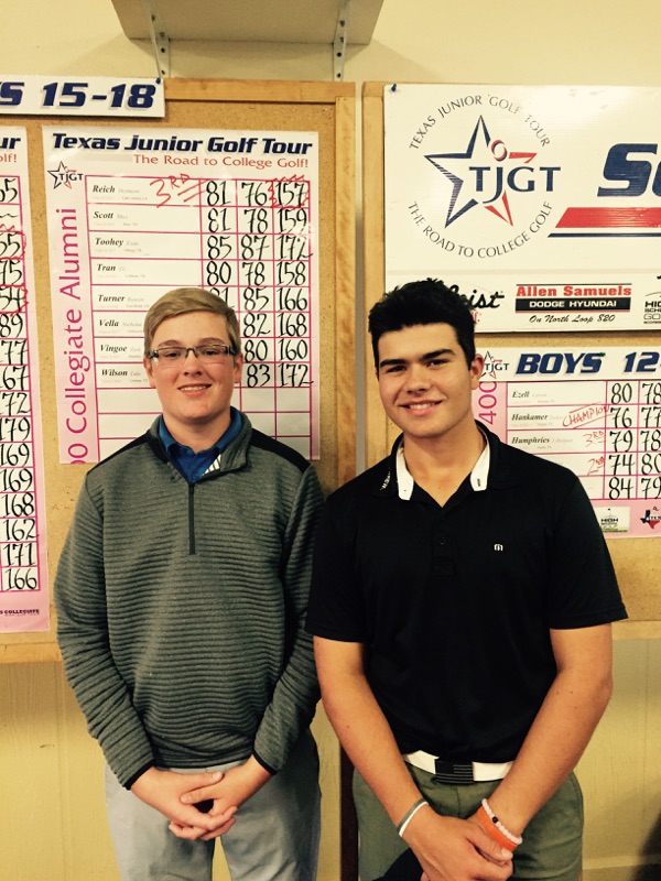 Boys 15 - 18 Division Medalists: Champion - Stephen Campbell Jr ; 2nd Place - Hunter Bott 