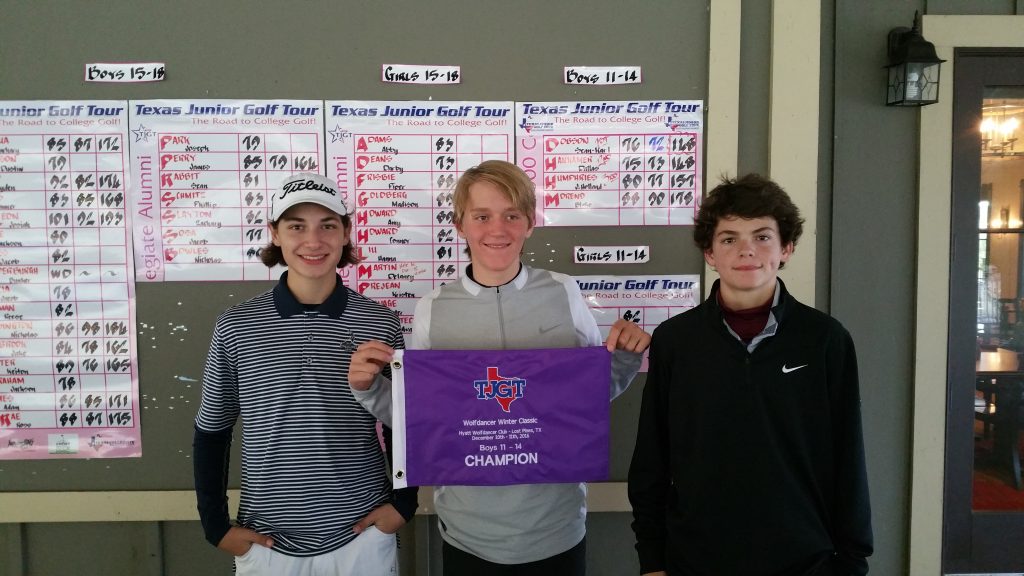 Boys 11-14 Division Winners: (1st - Sean-Karl Dobson; 2nd - Dallas Hankamer; 3rd - J. Holland Humphries)