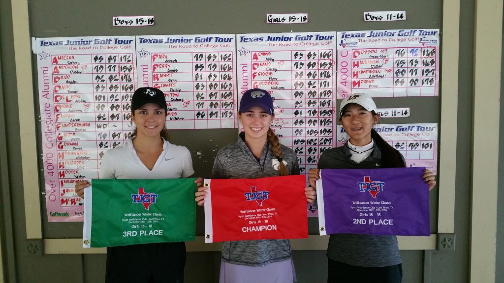 Girls 15-18 Division Winners: 1st - Darby Deans; 2nd - Hanna Liu; 3rd - Megan Sells 