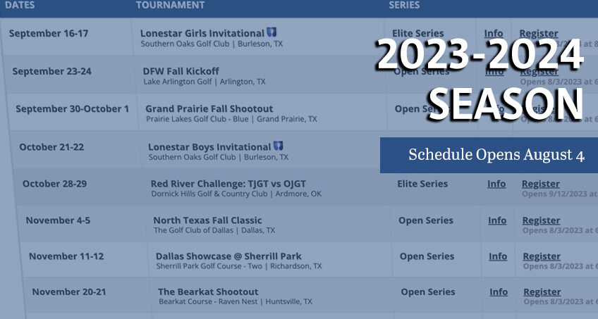 2023-2024 Fall Season Membership, Schedule Released